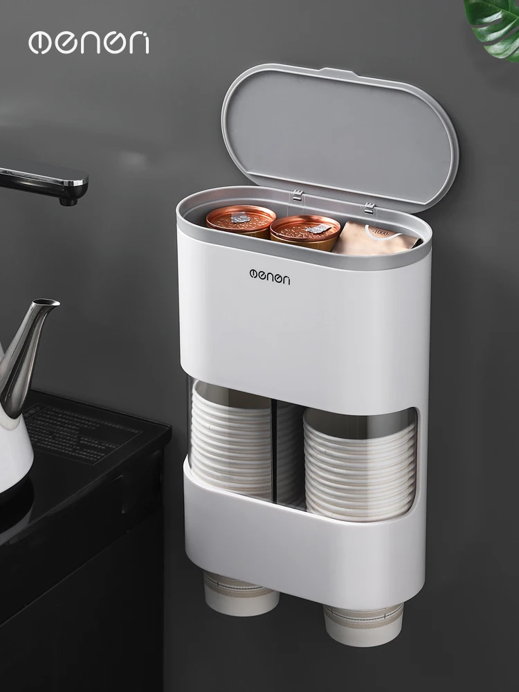 

Disposable cup holder automatic cup extractor paper cup holder hanging wall type household water dispenser