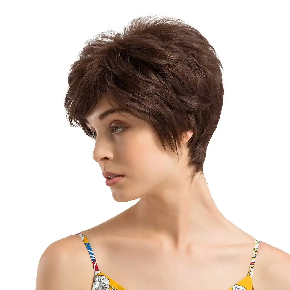 Новый роскошный Стильный Нежный парик из человеческих волос Дамская косая