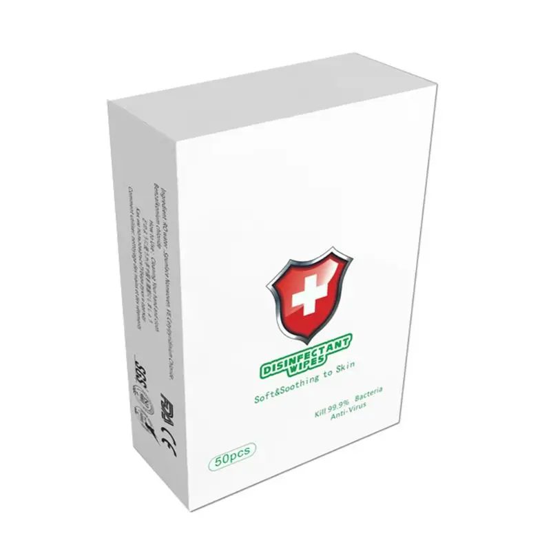 

50 Sheets Chlorine Disinfecting Wet Wipes Disposable Skin Cleansing Bacteriostasis Tissue