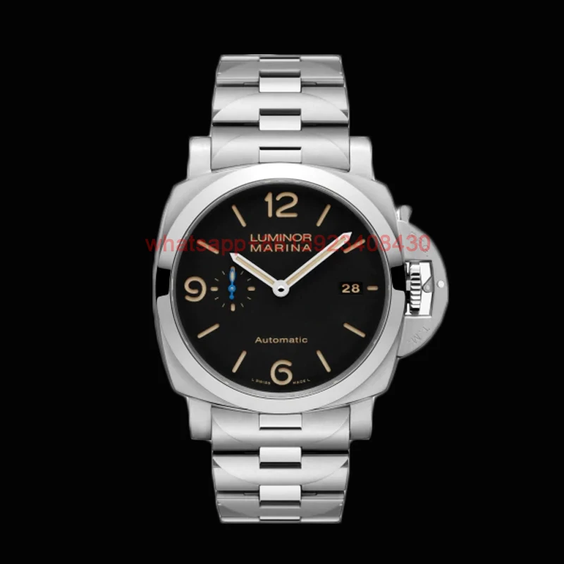 

PAN08 New 904L Luxury Brand Automatic Mechanical Watch Super Luminous Stainless Steel Strap AAA Black