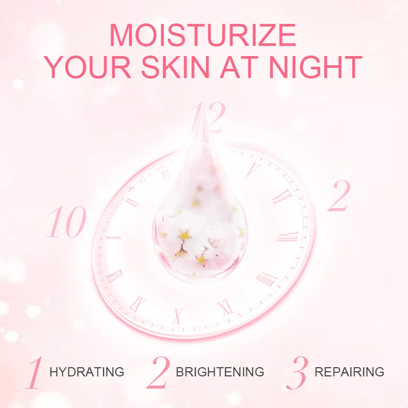LAIKOU Sakura Moisturizing Sleeping Face Mud Mask Anti Wrinkle Night Facial Packs Moisturize Anti-Aging for Facecare | Красота и