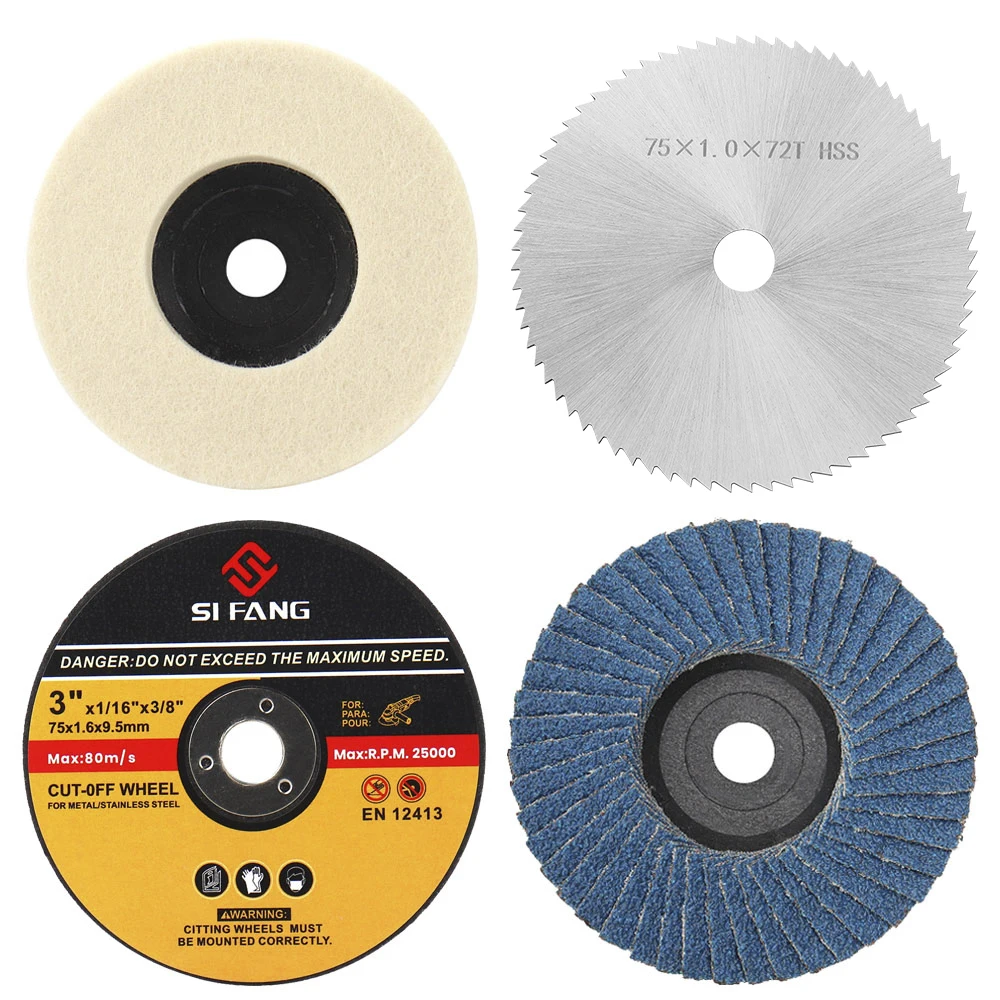 50mm/75mm Diamond Cutting Wheels Wool Polishing Wheel Hss Circular Saw Blade Angle Grinder Wheel Drill Rotary Tool Accessories