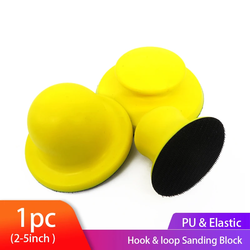Sand paper Backing Elastic Hand Sanding Block PU Foam Sanding Disc Holder For Hook & Loop Sandpaper