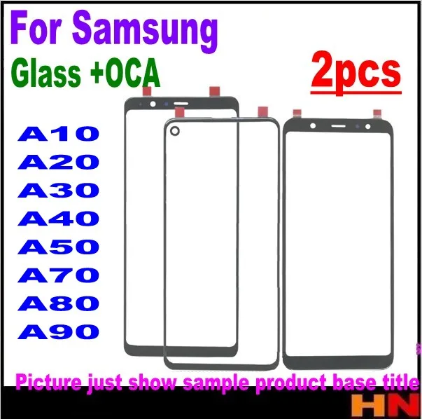 Переднее стекло с клеем OCA для Samsung Galaxy A40 A50 A70 A10 A20 A30 A80 A90 A10S A20S сменная сенсорная