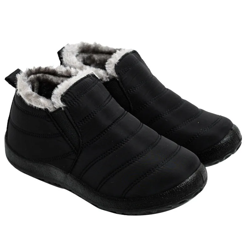 Кроссовки мужские прогулочные, теплые лоферы, мех, Повседневная зимняя обувь для тренировок от AliExpress WW