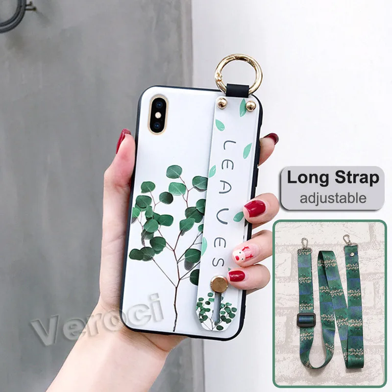 Чехол с ремешком на запястье для Oppo Reno 2 Z 2Z 2F ACE Realme X X2 Pro XT K3 K5 A73 A79 A77 A5 A9 2020 A11X Find A52