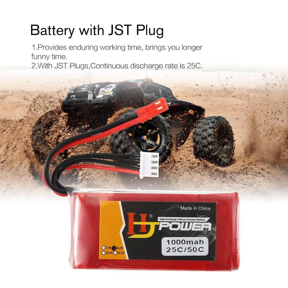 Хит! HJ power 11,1 V 14,8 V 25C 45C 75C 3S 4S перезаряжаемая Lipo батарея XT60/JST другая вилка для Радиоуправляемый Дрон, автомобиль, лодка