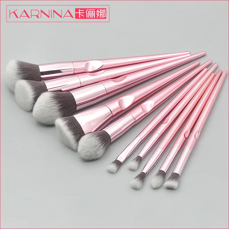 

1K 10 pcs Makeup Brush Tool Set Blush Eye Shadow Beauty Brush Can Private Label Custom Logo If meet Minimum Wholesale Cosmetics