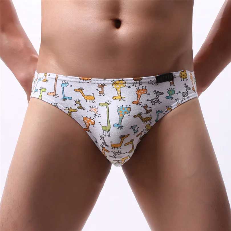 Сексуальные трусики YUTATA мужские трусы с мультяшным рисунком эластичные штаны