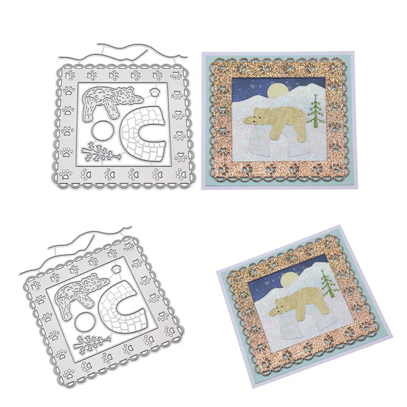 Горячие полярный медведь из углеродистой стали режущие штампы скрапбукинга бумага ремесло тиснение удар