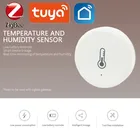 Умный датчик температуры и влажности Tuya ZigBee для сигнализации, работает со шлюзом ZigBee, автоматизация умного дома