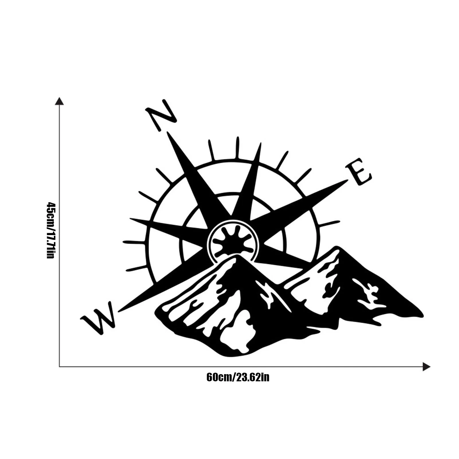 

Sticker Mountain Compass Navigation Style Car Sticker Mountain Navigation Decals Automotive Interior Supplies Drop Shipping