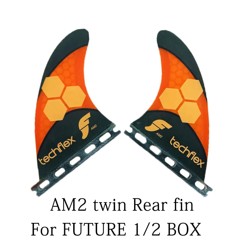 Для будущих AM2 Raer Twin плавники Techflex черный/оранжевый плавника дя серфинга для