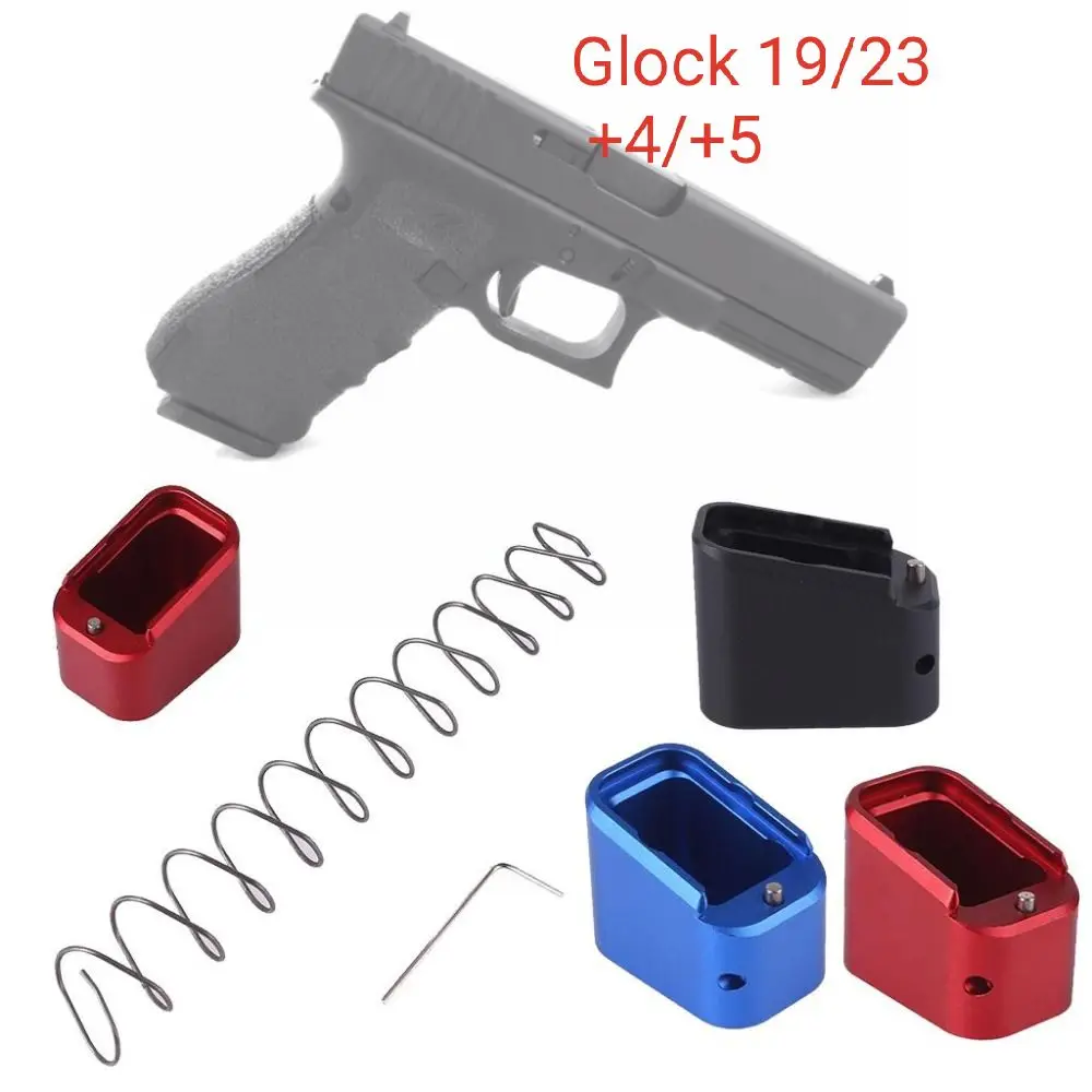 Тактический Магнитный удлинительная базовая панель Glock 19/23 + 4/+ 5 с пружиной