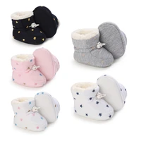 newborn baby crawling trainers shoes booties winter snow boots plush thick warm ankle strap love heart embroidery first walker