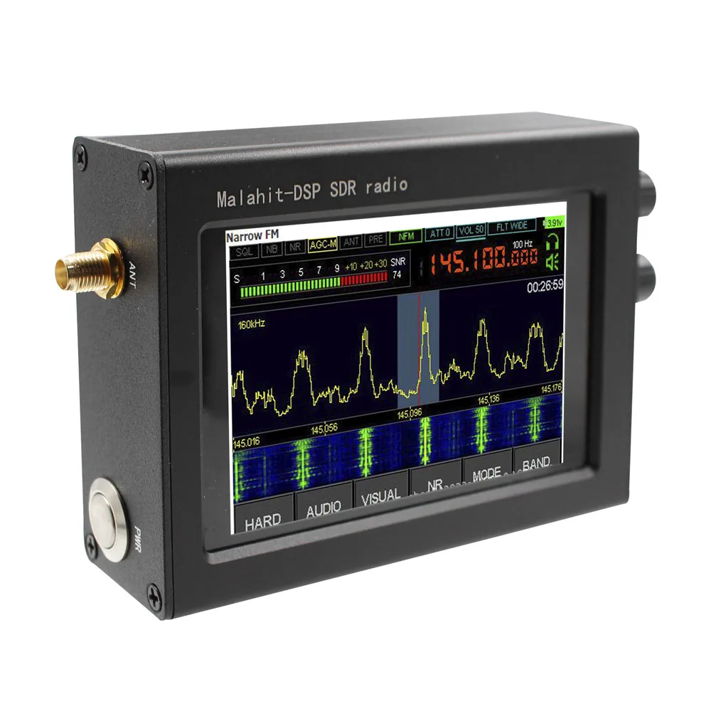 

1.10C 3.5 Inch IPS Screen with Backlight Malachite Receiver Software Radio Denoise Full Mode 50KHz~2GHz AM SSB NFM WFM Mode