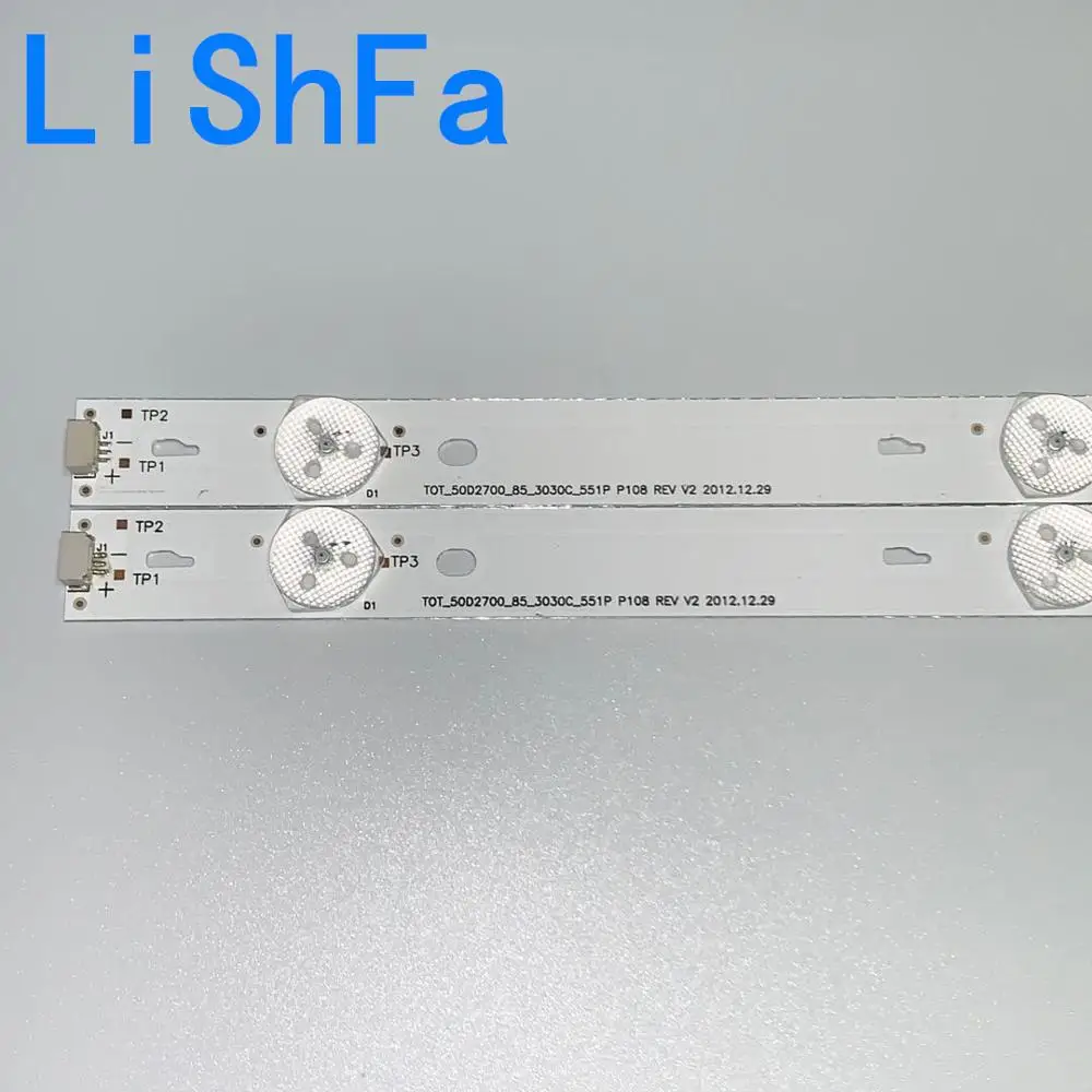 8 шт./компл. светодиодный подсветка полосы для TCL 50FS3800 светодиодный 50D2720 LVF500AUOY Thomson 50FA3213 TOT_50D2700 50HR330M05A0 V2 4C-LB500T-YH2