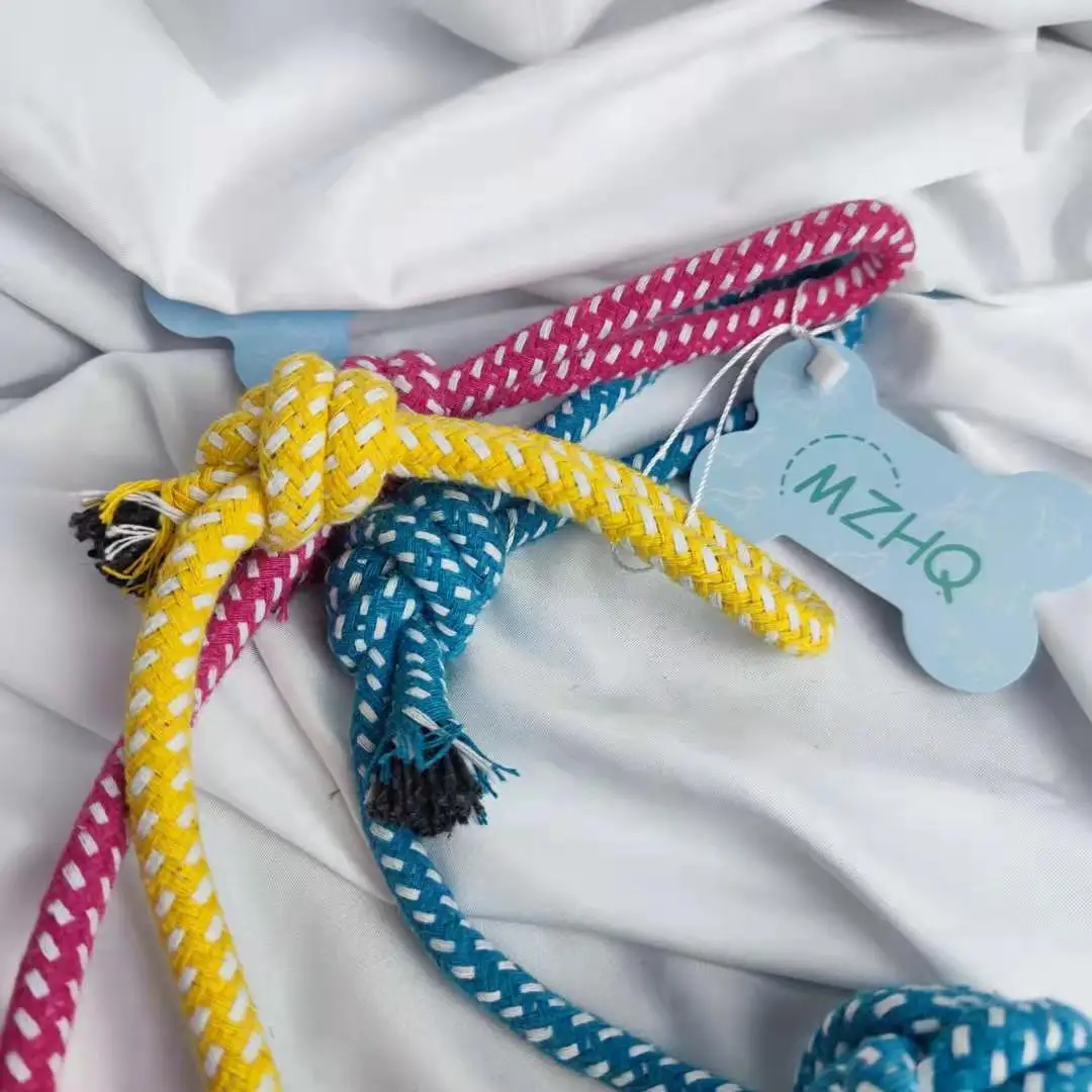 MZHQ Interactive Dog Training Bite-Resistant Toy Ball Soft Cotton Rope Woven Pet Labrador Molar Dogs Gift Toys | Дом и сад