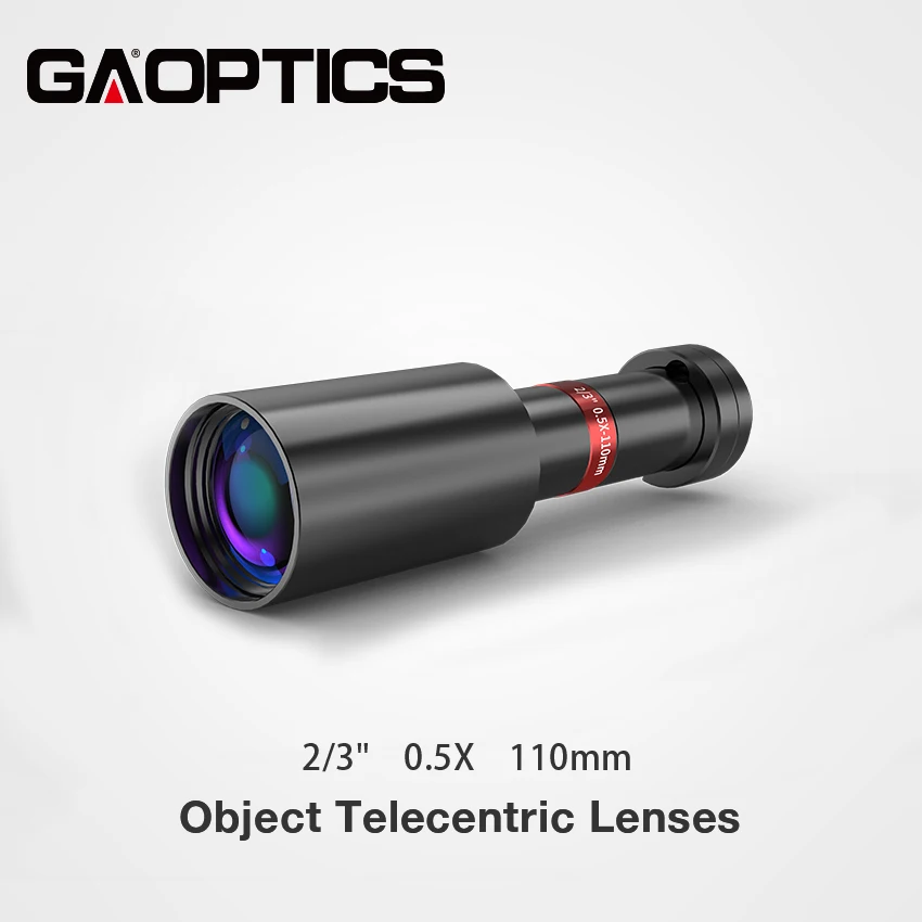 

High Precision 0.5X Mag 110mm Working Distance Object Telecentric Lens