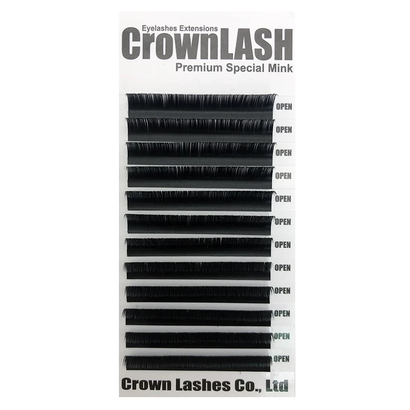 Crownlash черный 3D объемное наращивание ресниц C D DD 0.07 7 15 мм одноразмерный лоток