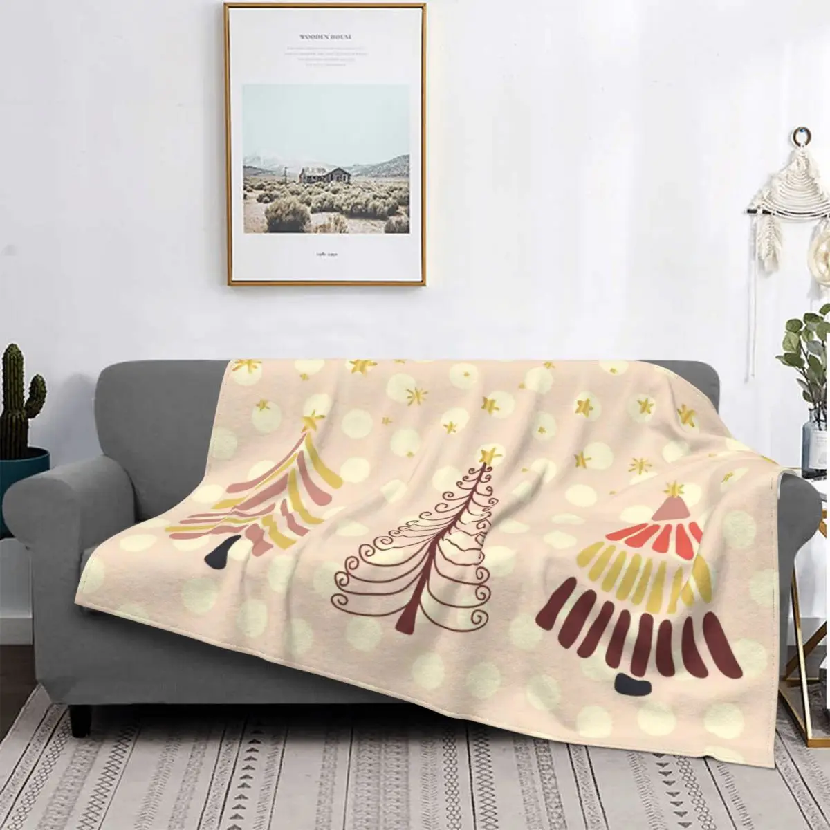 

Рождественское одеяло с Санта-Клаусом, милые хлопковые пледы в клетку с стежками на новый год, коралловые бархатные покрывала для офисной к...