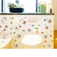 cartoon underwater fish starfish bubble wall sticker for kids rooms nursery bathroom children room home decor wall decals