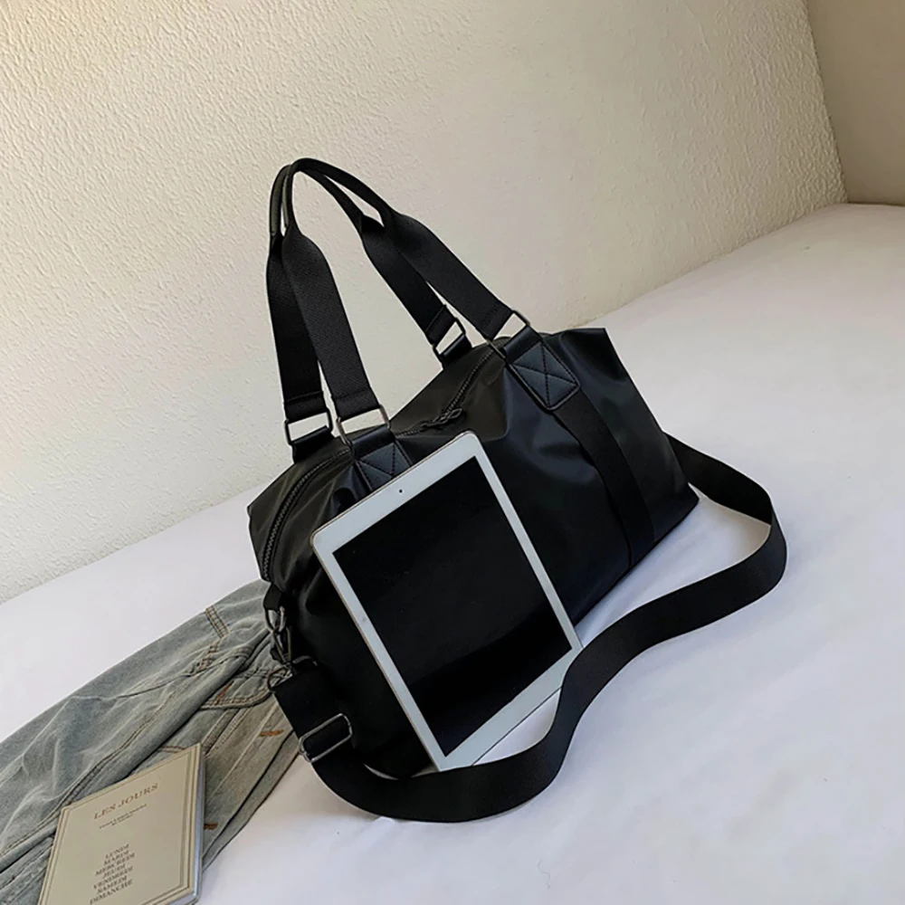 구매 내구성 방수 나일론 패브릭 여행 가방 휴대용 체육관 가방 다기능 접는 짐 가방 대형 단거리 여행 가방