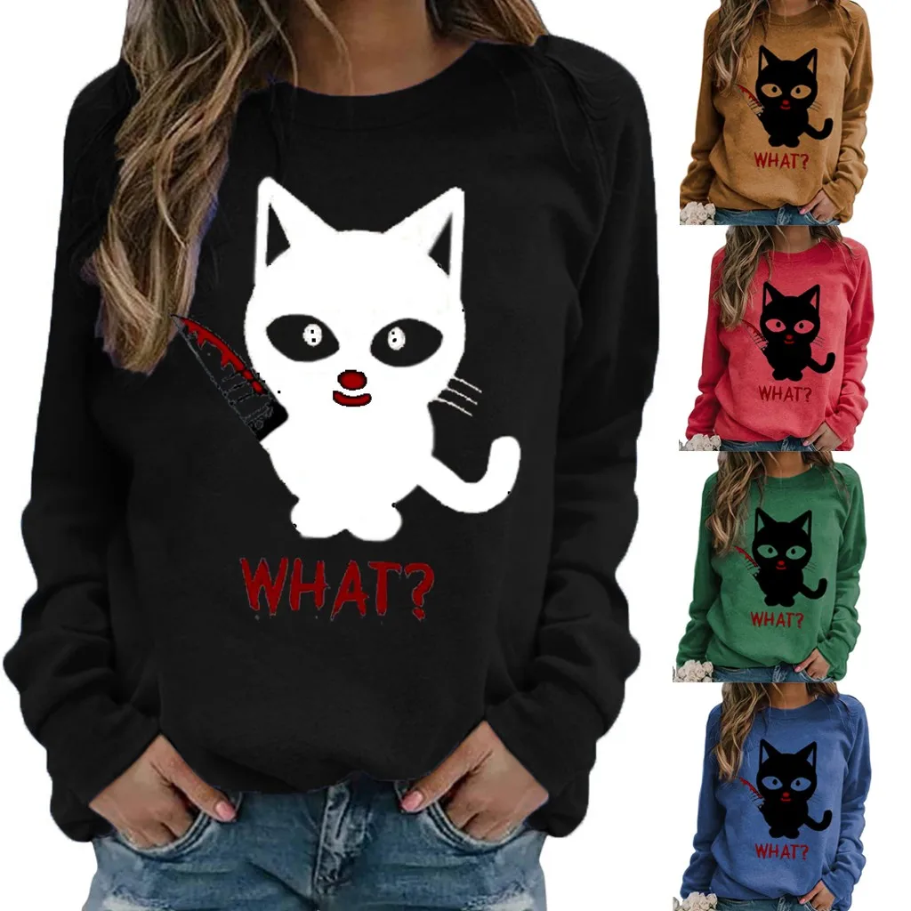

Free Shipping Chamsgend Women's Sweatshirt Long Sleeve Round Neck Casual Loose Tops Shirts sudaderas para mujer Drop Ship#G