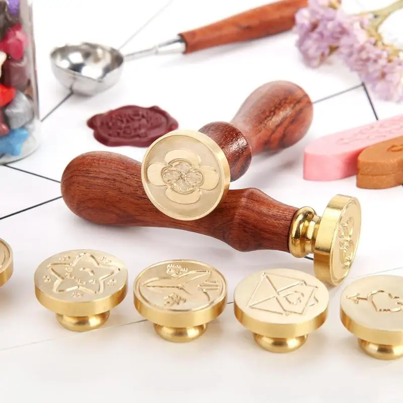 Ретро Звезда любовь шаблон огненная Краска Печать восковая печать искусственная