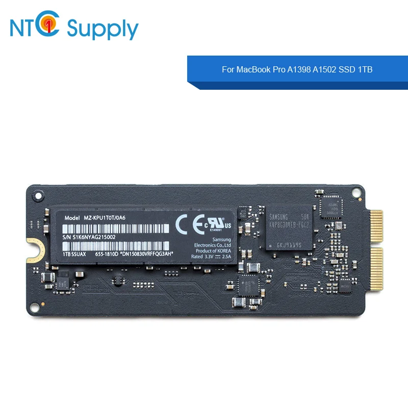 SSD-накопитель NTC 1 ТБ для MacBook Pro A1398 A1502 655-1810D 2013-2015 б/у 100% протестирован | Компьютеры