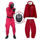 Куртка для косплея по телевизору за игрой кальмар Hwang Jun-ho Staff 29 Seong Gi Hun красные толстовки Мужская спортивная одежда с изображением лица