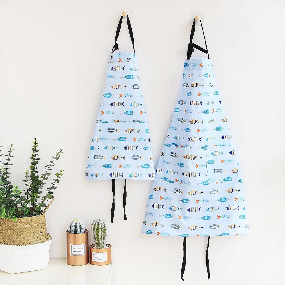 

Parent-child Kitchen Apron Cartoon Rainbow Unicorn Printed Sleeveless Cotton Linen Aprons for Men Women Home Cleaning Tools