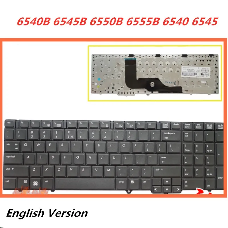Клавиатура с английской раскладкой для ноутбука HP Probook 6540B 6545B 6550B 6555B 6540