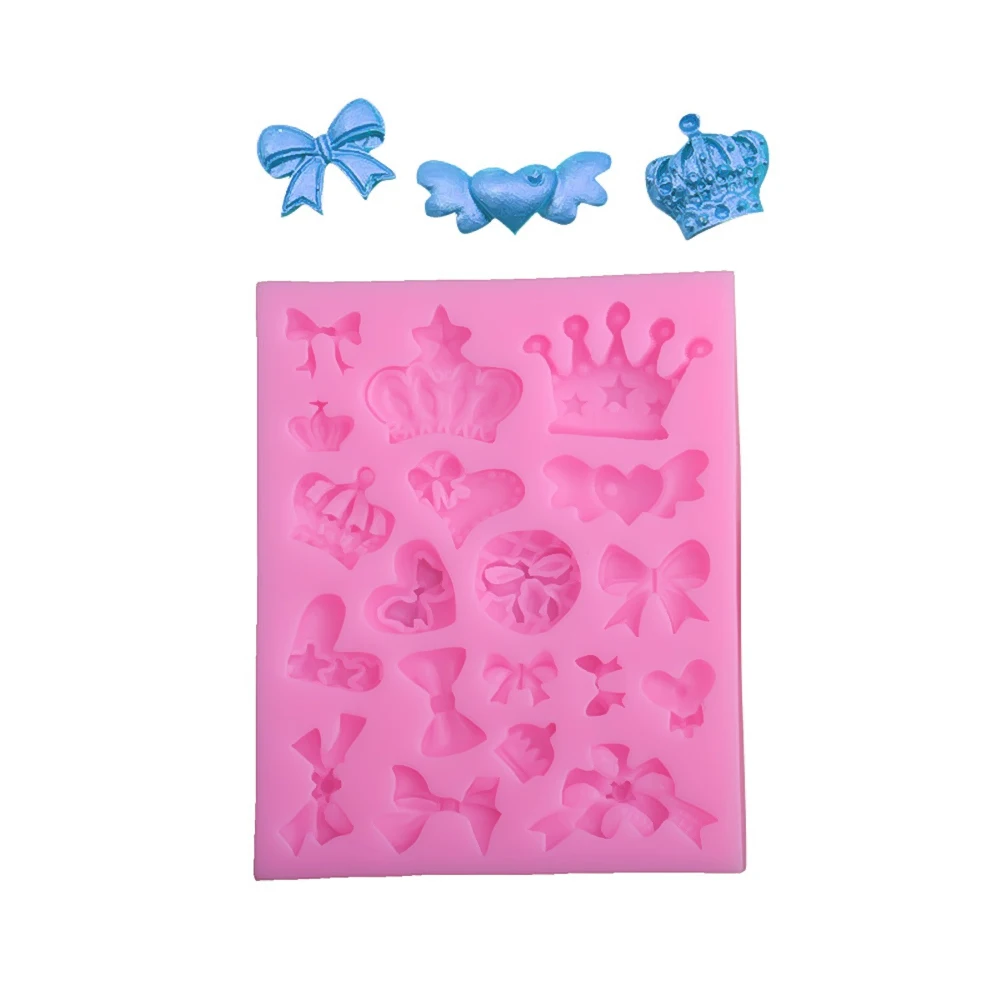 1 шт. мультяшная Корона и галстук-бабочка силиконовая помадка форма для торта