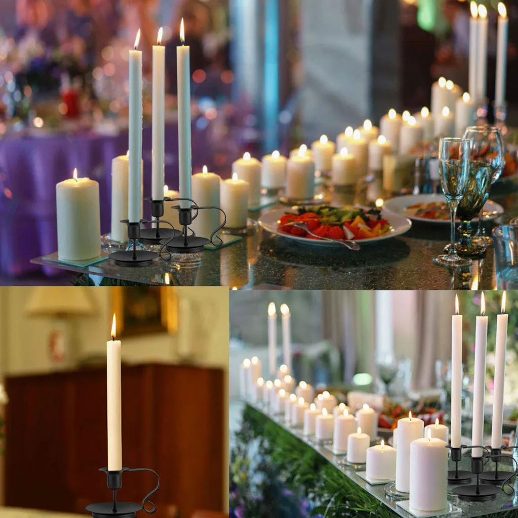 Железный подсвечник в стиле ретро виде конуса декор для ужина при свечах свадьбы