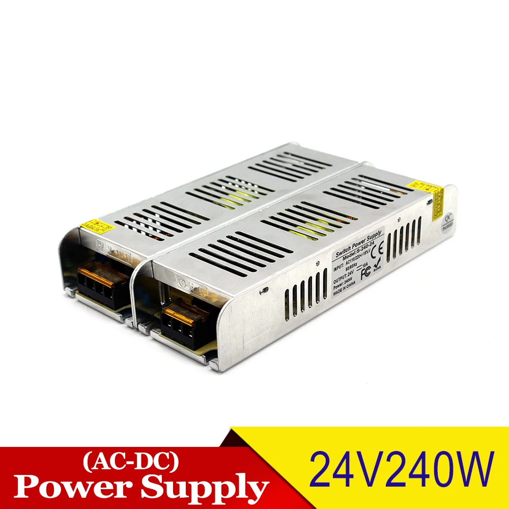 Мини размер Импульсный блок питания 24V 10A 240W трансформаторы драйвера 220V вход в DC24V