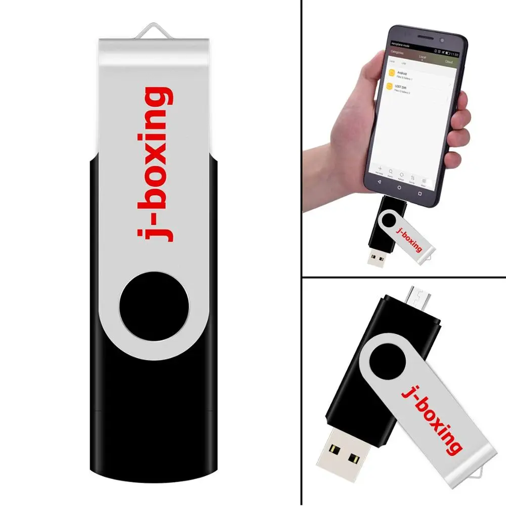 J боксерская 5 шт. двойной порт OTG USB флешка 8 ГБ 16 32 64 Micro флеш накопитель поворотный