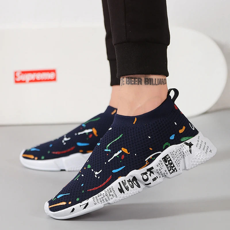 Мужские теннисные туфли Flying weaving сетчатые удобные дышащие кроссовки