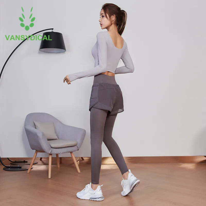 Спортивная одежда женский летний спортивный костюм Леггинсы для йоги и