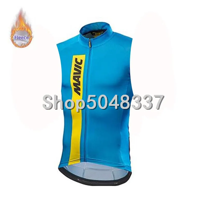 Mavic зимний термальный флис без рукавов Велоспорт Трикотажный жилет MTB велосипед
