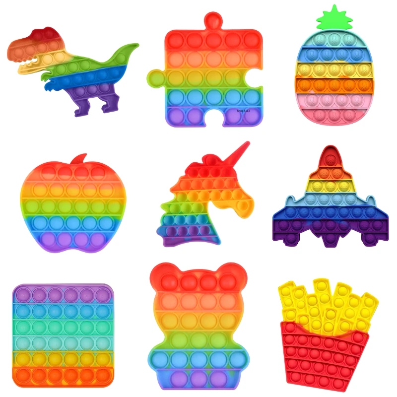 

Игрушка-антистресс для детей и аутистов, Радужный цвет