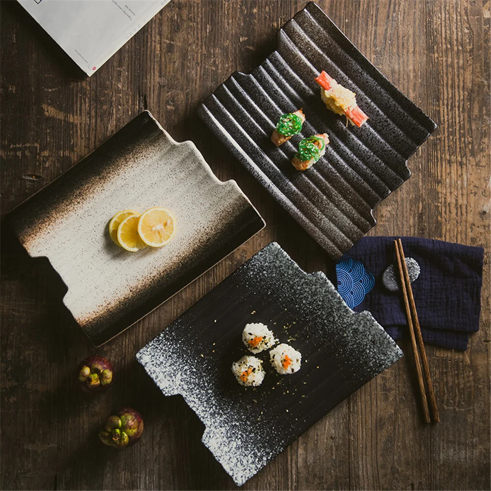 

Нерегулярные Керамика стейк блюдо тарелки фрукты блюдо десерт для японских суши тарелка для сашими блюдо салат пластины Кухня набор посуды...
