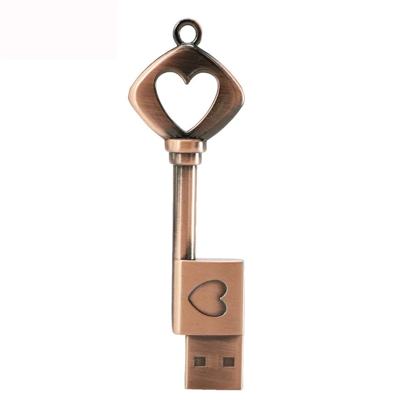 Сердце ключ USB флэш-накопитель ювелирные изделия Алмазный ключ ручка-накопитель 4G 8GB 16GB 64GB Флешка карта памяти Usb флешка водонепроницаемый металлический ключ - Цвет: 8