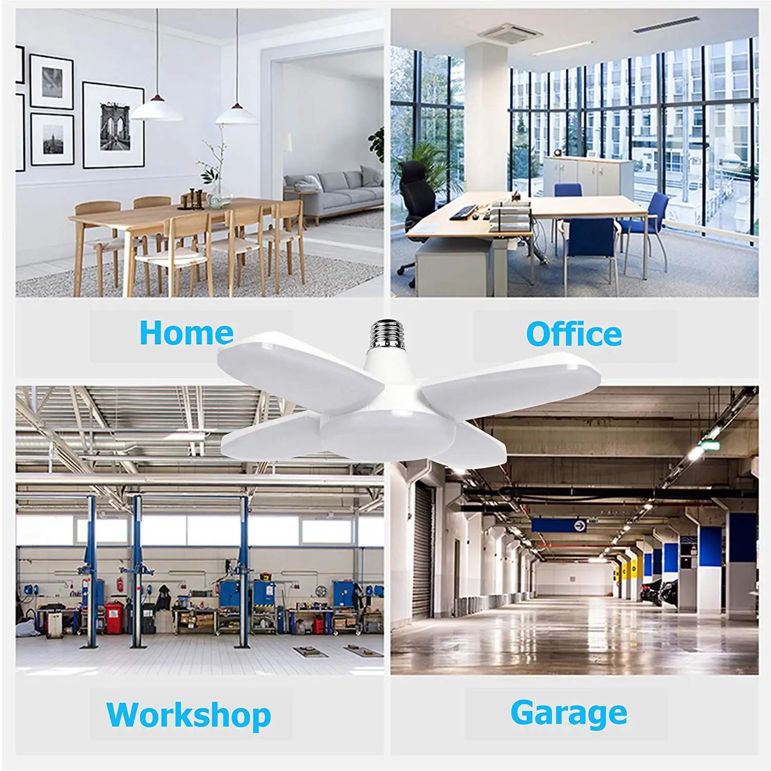 Светодиодный рабочий потолочный светильник для гаража 60 Вт 4000lm E27 креативные