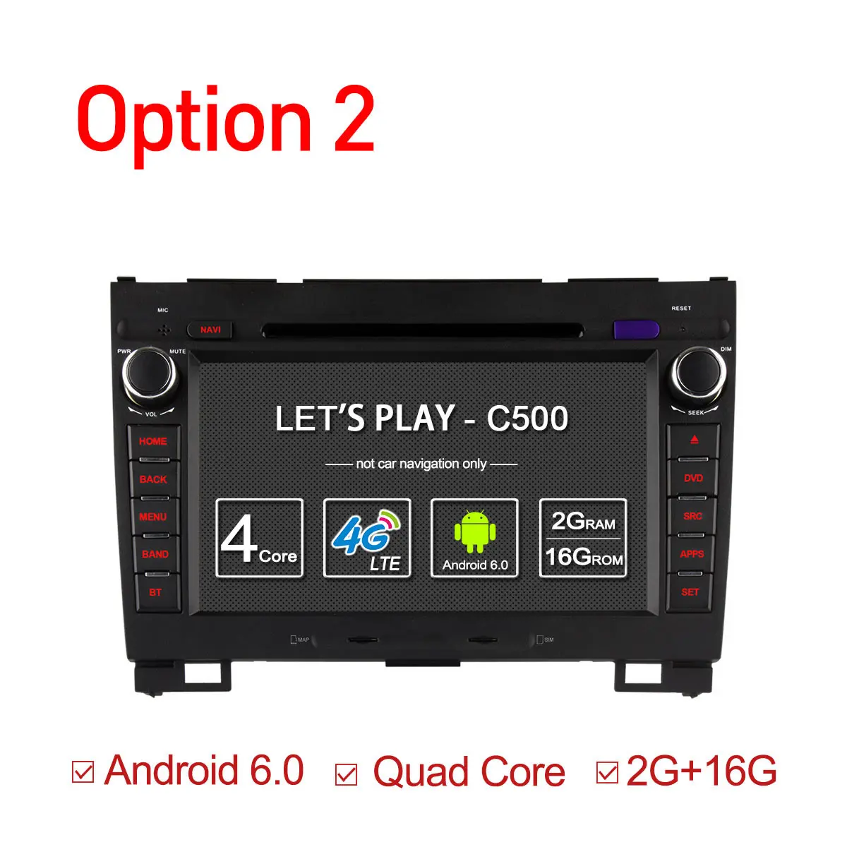Автомобильный dvd плеер Ownice C500 4G SIM LTE Android 6 0 четырехъядерный процессор 2 Гб ОЗУ 32