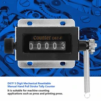 mechanical counter 0 99999 d67f 5 digit mechanical resettable manual hand pull stroke tally counter for industrial counting