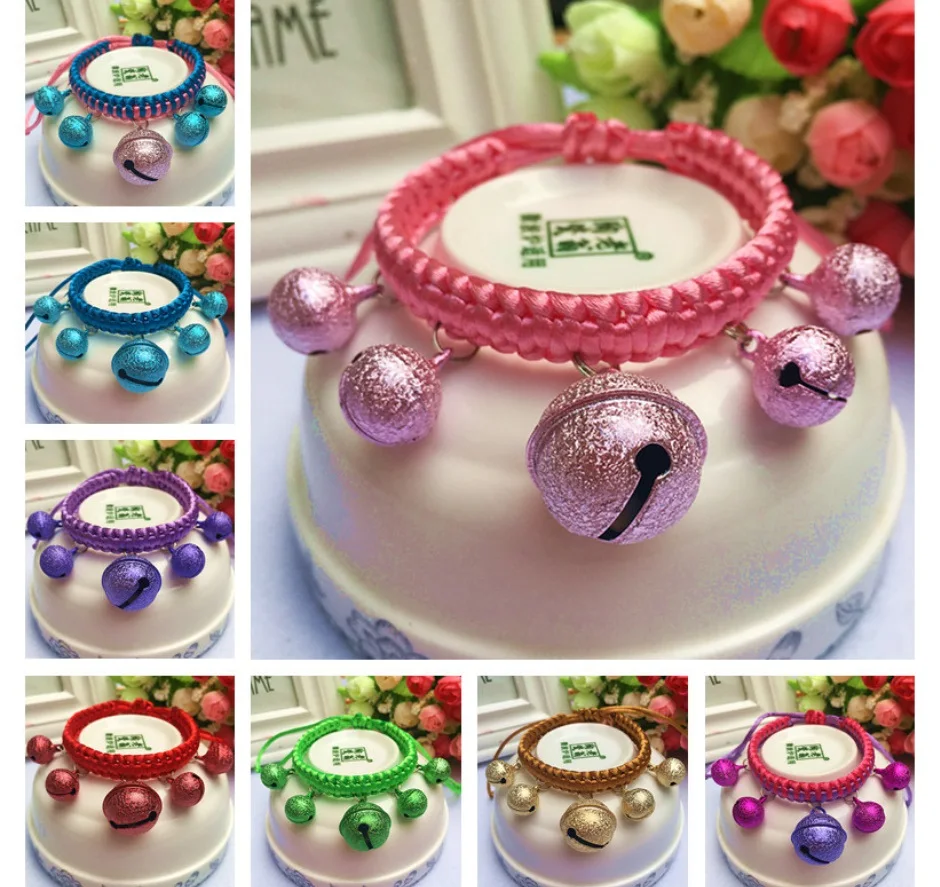 

Pet dog bell Necklace Teddy cat small dog cute jewelry cat dog frosted bell collar cat dog accessories beauty products