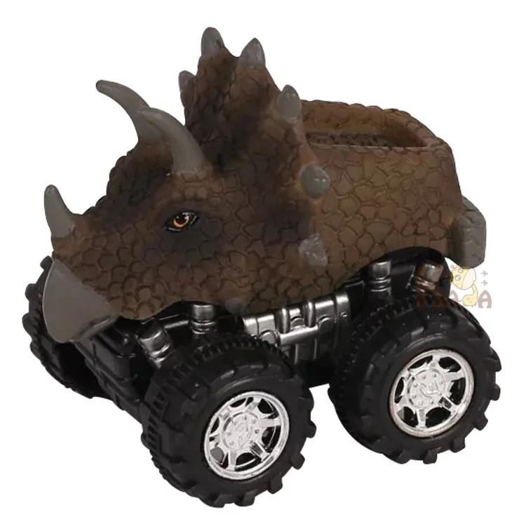 Hot sale Mini Dinosaur Car Model Children's Toy Dinosaur Pull back car Toy Tyrannosaurus Car Action Figure Toys Christmas gifts - Цвет: A