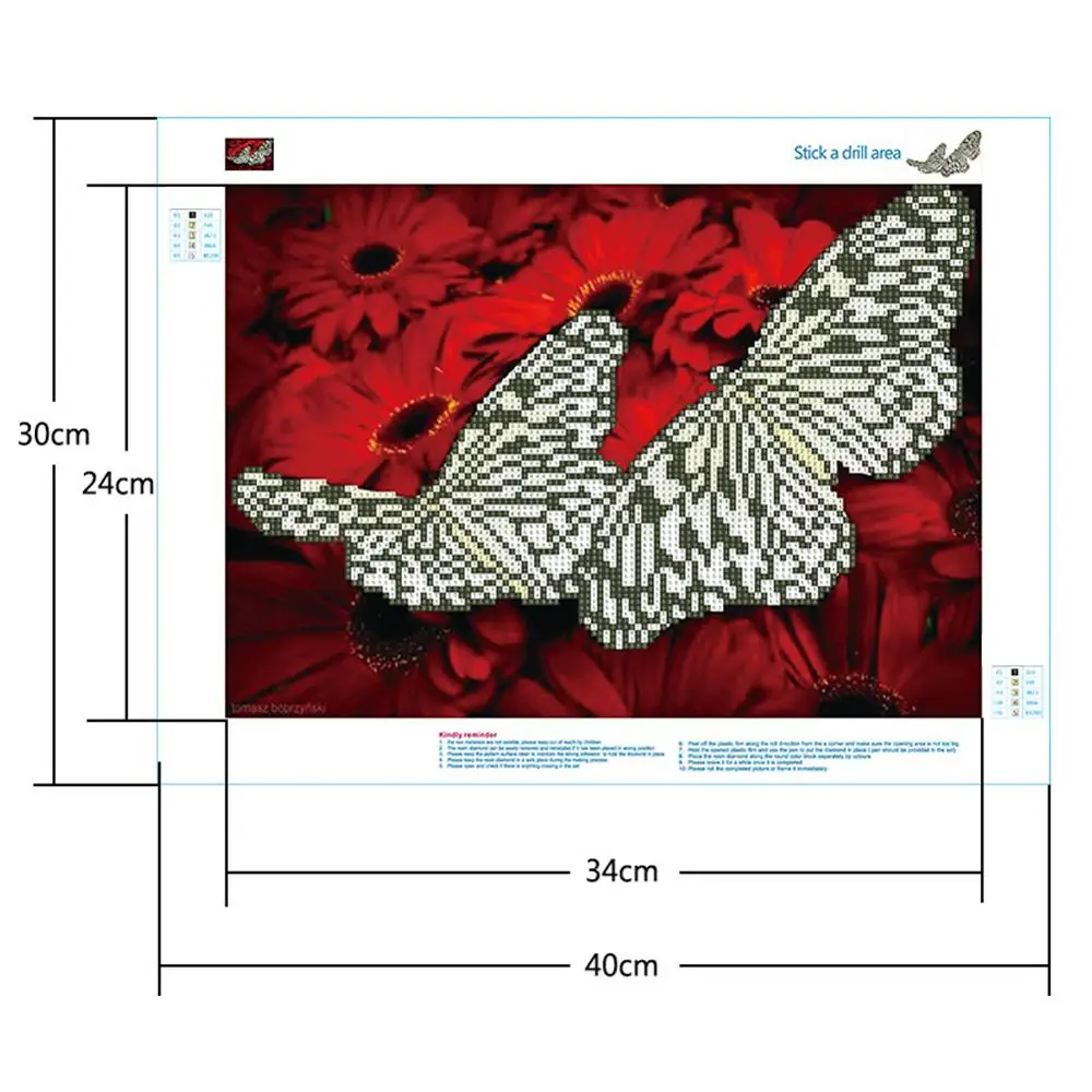 Diy новая 5D алмазная настенная живопись для гостиной блокбастер пятнистая бабочка