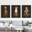 Постер в скандинавском стиле с ядовитыми грибами для девушек посылка народного искусства, холщовая живопись, абстрактная настенная печать, картина для гостиной, домашний декор